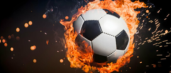 Fototapeta premium Burning Soccer Ball