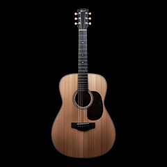 Naklejka premium Elegant Acoustic Guitar: A Symphony of Wood and Strings