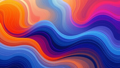 Obraz premium abstract lines wave pattern in soothing colors, ideal for web page wallpaper, graphic design catalog texture, or background, subject positioned at the top with ample copy space at the bottom for text