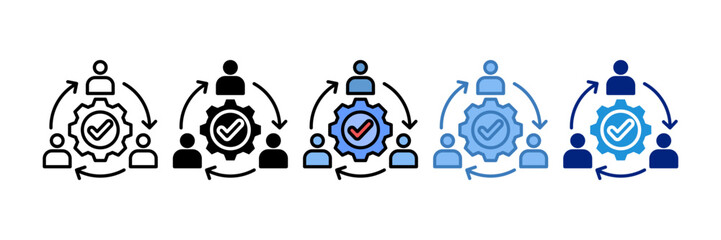 Team Collaboration Icon Element For Design