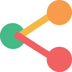 Flat Vector Share Icon Minimal Color Design for Digital Spreading