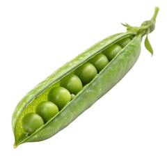 Green pea pod isolated on a transparent background
