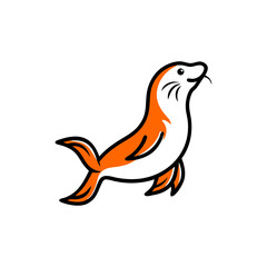 Stylized Sea Lion Illustration
