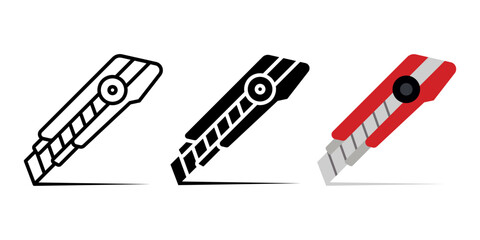 Cutter icon set. for mobile concept and web design. vector illustration