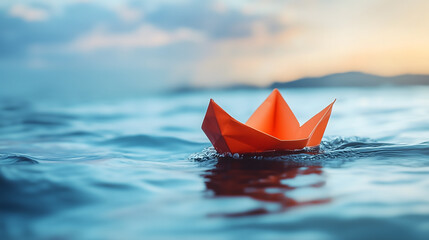 Paper Boat on Water