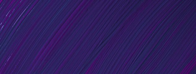 Abstract acrylic painting background with navy blue, purple and violet brush strokes, modern artistic texture