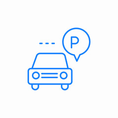 parking space icon sign vector