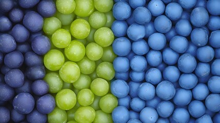 Vibrant Green and Blue Fruit Background Texture