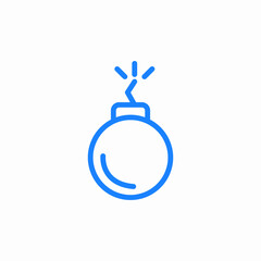 round bomb icon sign vector