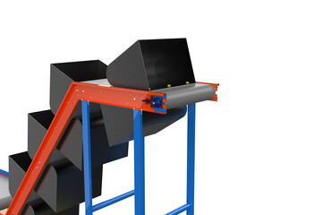 Industrial Automation: Bucket Conveyor System for Efficient Material Transport - Transparent PNG...