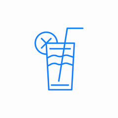 tropical drink icon sign vector