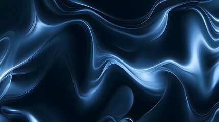 Fototapeta premium Abstract Blue Swirling Liquid Wave Background
