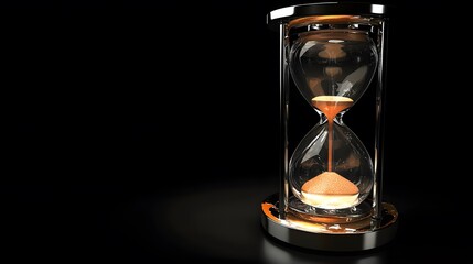 Elegant Hourglass Time Sandglass, Passing Time Concept
