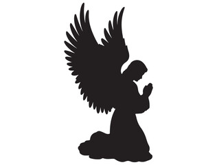 Angle Praying Silhouette