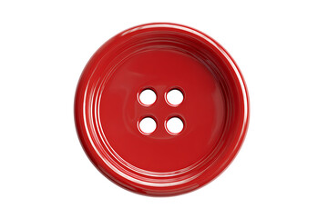 Close up of a single red button.