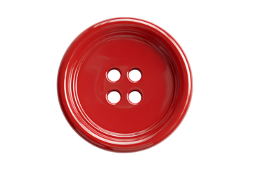 Close up of a single red button.