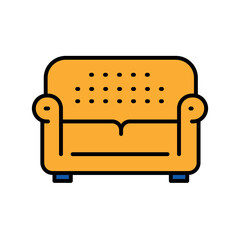 Upholstery color flat icon for digital and print projects.PFAS product