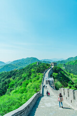 中国　万里の長城からの景色