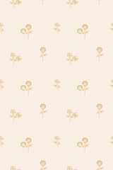 Timeless Geometric Shapes Blended with Floral Scroll Motif Drawings