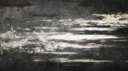 Obraz premium Dark gray texture with horizontal white streaks, resembling distressed wood or paint, creating a grunge aesthetic suitable for background or design element