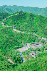 中国　万里の長城からの景色