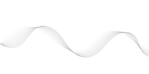 Abstract digital stylized black and whit curved wavy line art element for design white Striped line texture background. Vector illustration.	