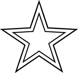 Vector Illustration of Star Line Art for Popular Choices and Achievement Awards