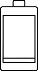 Vector Illustration of Battery Line Art for Sustainable Energy and Electronic Devices