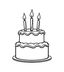 A simple illustration of a birthday cake