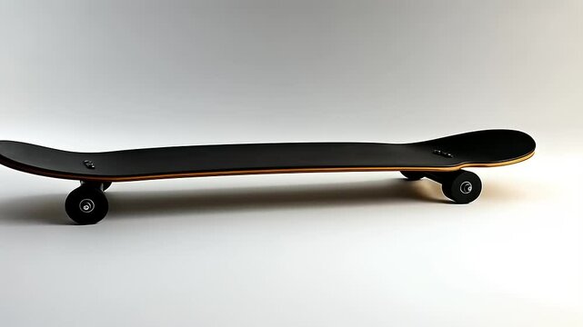 Longboard skateboard isolated, stylish deck, professional equipment and recreation tool