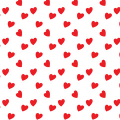 Heart pattern background, vector illustration, heart background, isolated on white background, cute heart