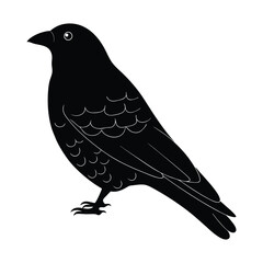 Obraz premium Modern Bird Silhouette – Artistic Vector Clipart