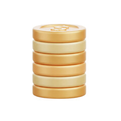 Stack of gold coins with dollar sign