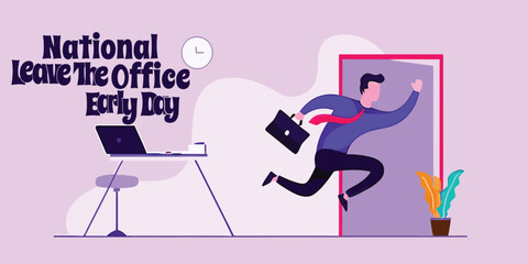 National leave the office early day illustration