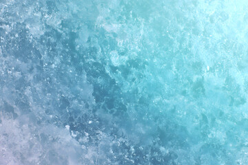 Fototapeta premium Blue ice texture abstract background with frosty crystal effect