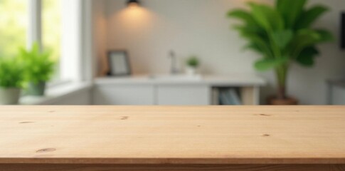 Clean, empty wooden table, smooth surface, light stain, clean, background
