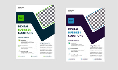 Obraz premium New digital modern corporate professional Flyer design set template