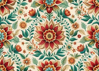 Seamless vintage floral pattern design