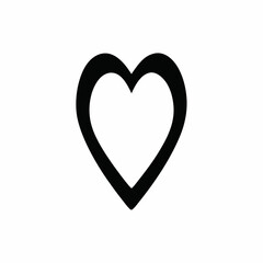 Fototapeta premium Black heart isolated on white background