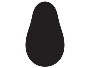  Avocado silhouette White Background