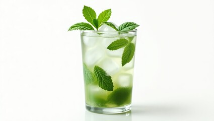 mojito cocktail isolated on white