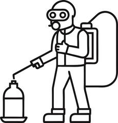 cartoon illustration of a man with a gun