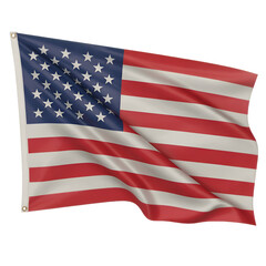 Fototapeta premium American Flag Waving Symbol Of United States Patriotism Freedom And Independence