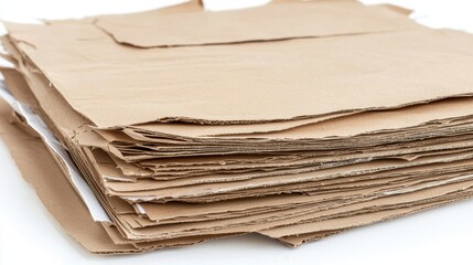 A pile of crumpled brown paper.