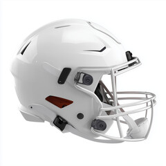 Fototapeta premium Modern White Football Helmet - Protective Gear , PNG isolated cut out image