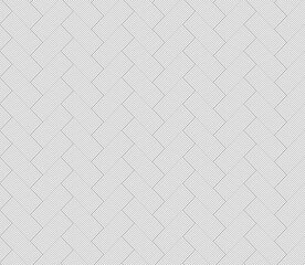 A vector seamless geometric pattern with diagonal lines forming zigzag herringbone stripes. Minimalistic black and white design with a textured effect.