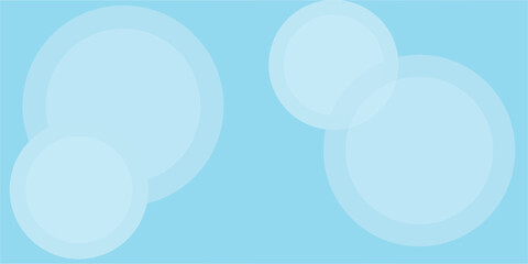 Minimalist banner background, pastel colorful, Light Blue gradations. Circle effect style geometric, abstract background. Vector Illustration