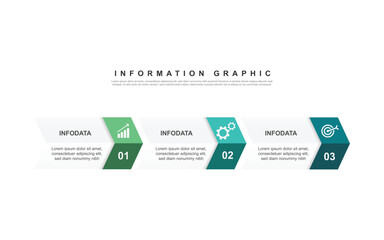 3 option infographic step. information schedule with paper concept can be used for business