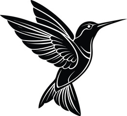 hummingbird silhouette vector