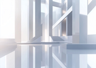 Modern minimalist interior architectural space